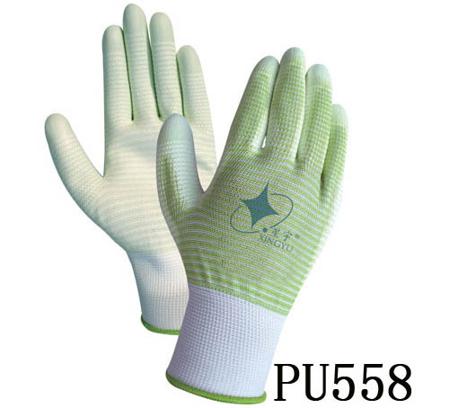 pu558 十三针尼龙斑马纹PU手套